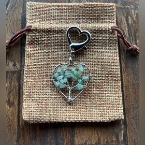 Green Aventurine Bag Charm Aventurine Pendant Crystal Bag Charm